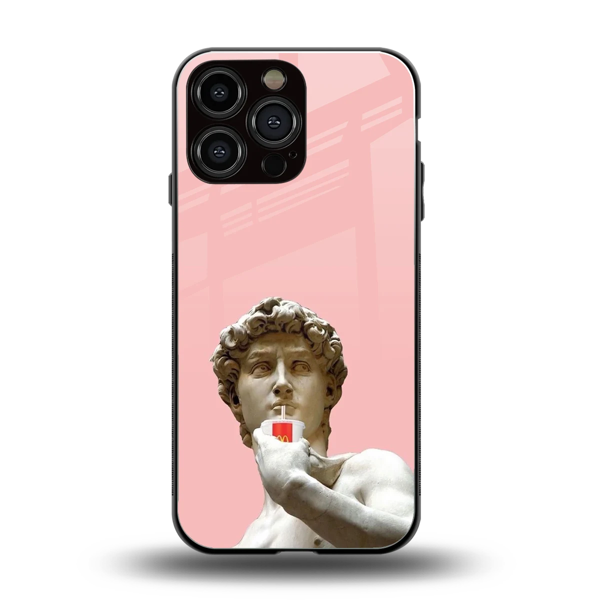 Mc David back phone cover | glass case for iphone 16 pro max