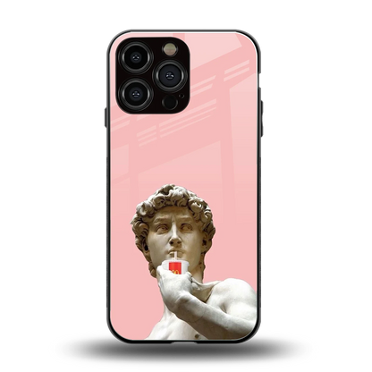 Mc David back phone cover | glass case for iphone 16 pro max