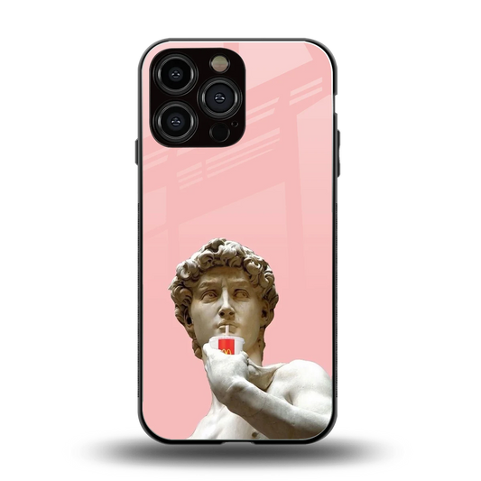 Mc David back phone cover | glass case for iphone 16 pro max