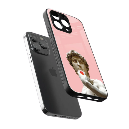 Mc David sleek iphone 16 pro max cover with tempered glass back and TPU edges