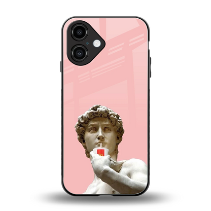 Mc David back phone cover | glass case for iphone 16