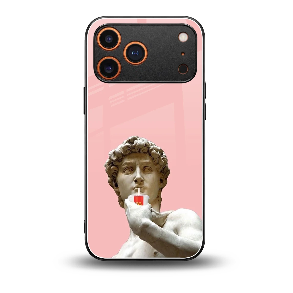 Mc David back phone cover | glass case for iphone 17 pro max