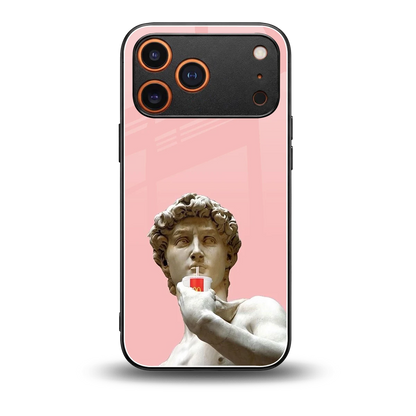 Mc David back phone cover | glass case for iphone 17 pro max