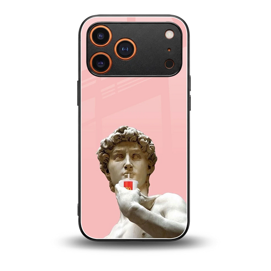 Mc David back phone cover | glass case for iphone 17 pro max