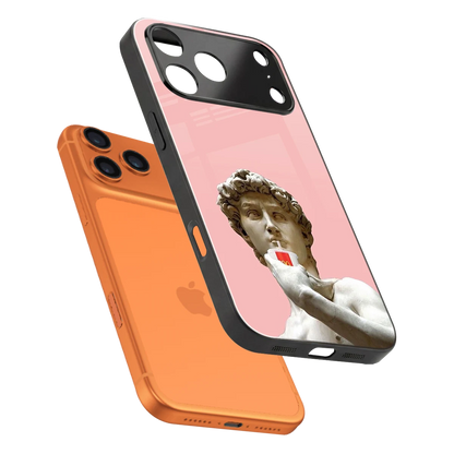 Mc David sleek iphone 17 pro max cover with tempered glass back and TPU edges
