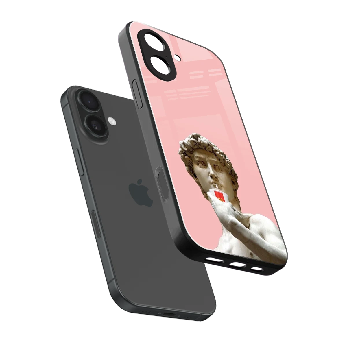 Mc David sleek iphone 17 cover with tempered glass back and TPU edges