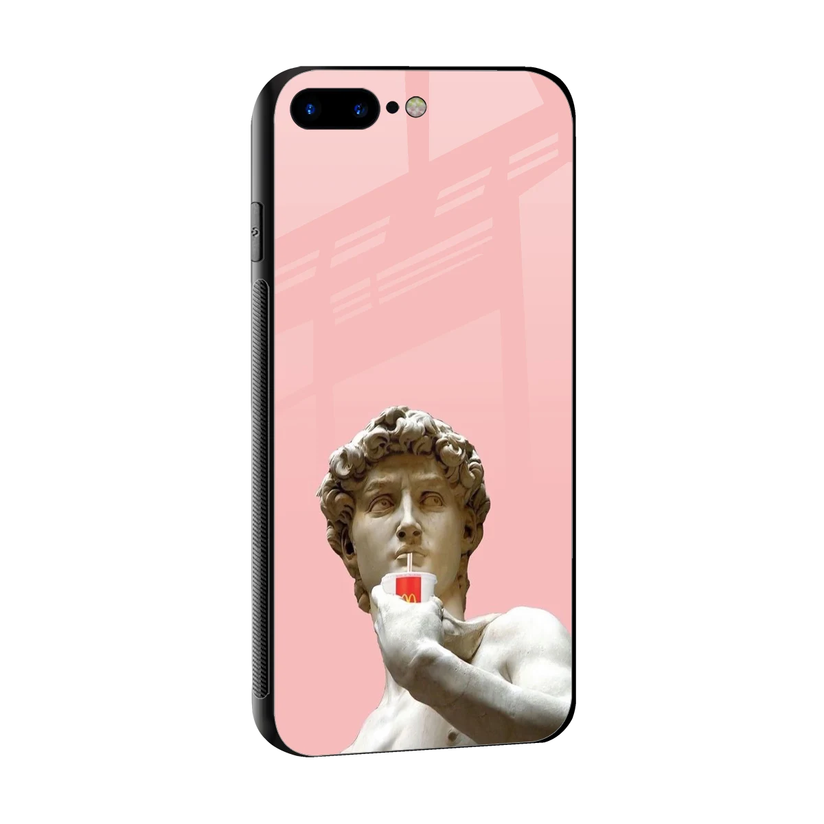 Mc David sleek iphone 8 plus cover with tempered glass back and TPU edges
