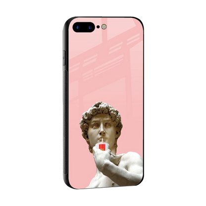 Mc David sleek iphone 8 plus cover with tempered glass back and TPU edges
