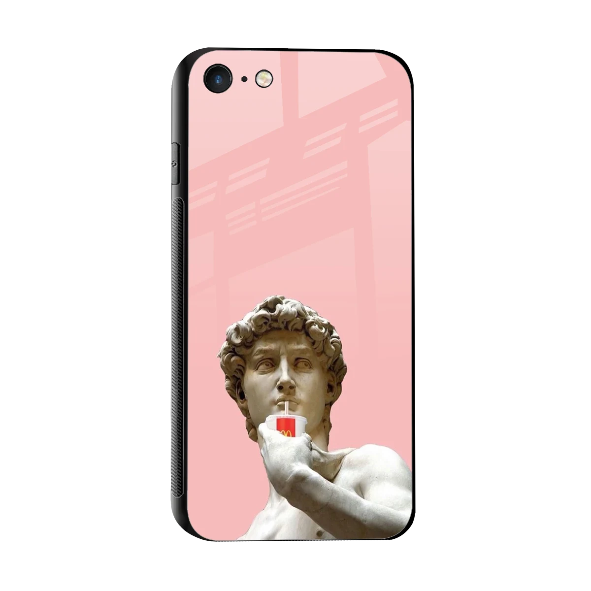 Mc David sleek iphone 7 cover with tempered glass back and TPU edges