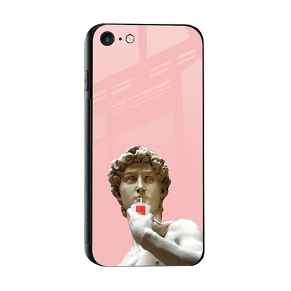 Mc David sleek iphone 7 cover with tempered glass back and TPU edges