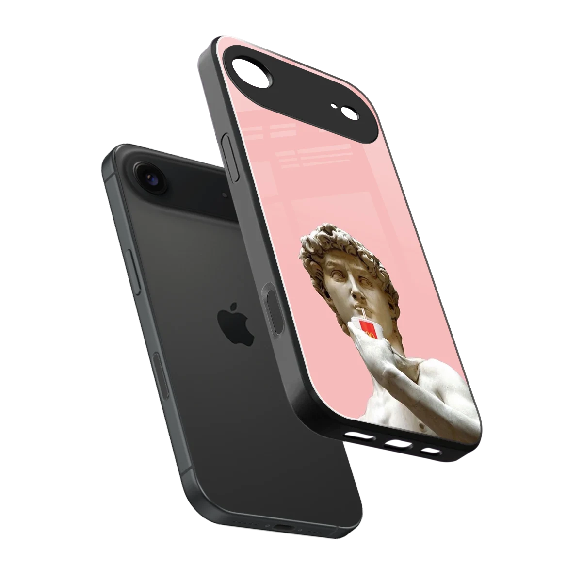 Mc David sleek iphone air cover with tempered glass back and TPU edges