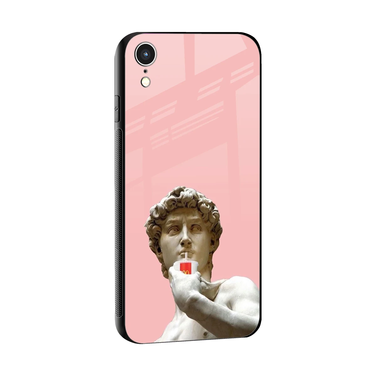 Mc David sleek iphone xr cover with tempered glass back and TPU edges