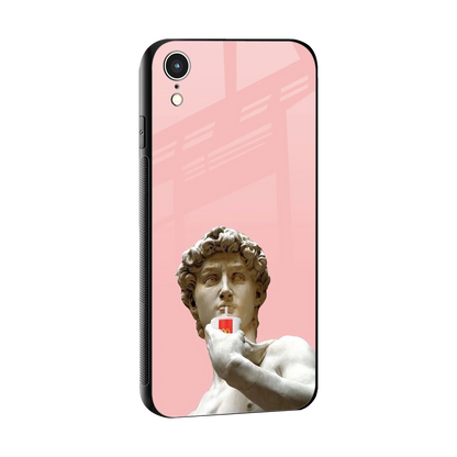 Mc David sleek iphone xr cover with tempered glass back and TPU edges