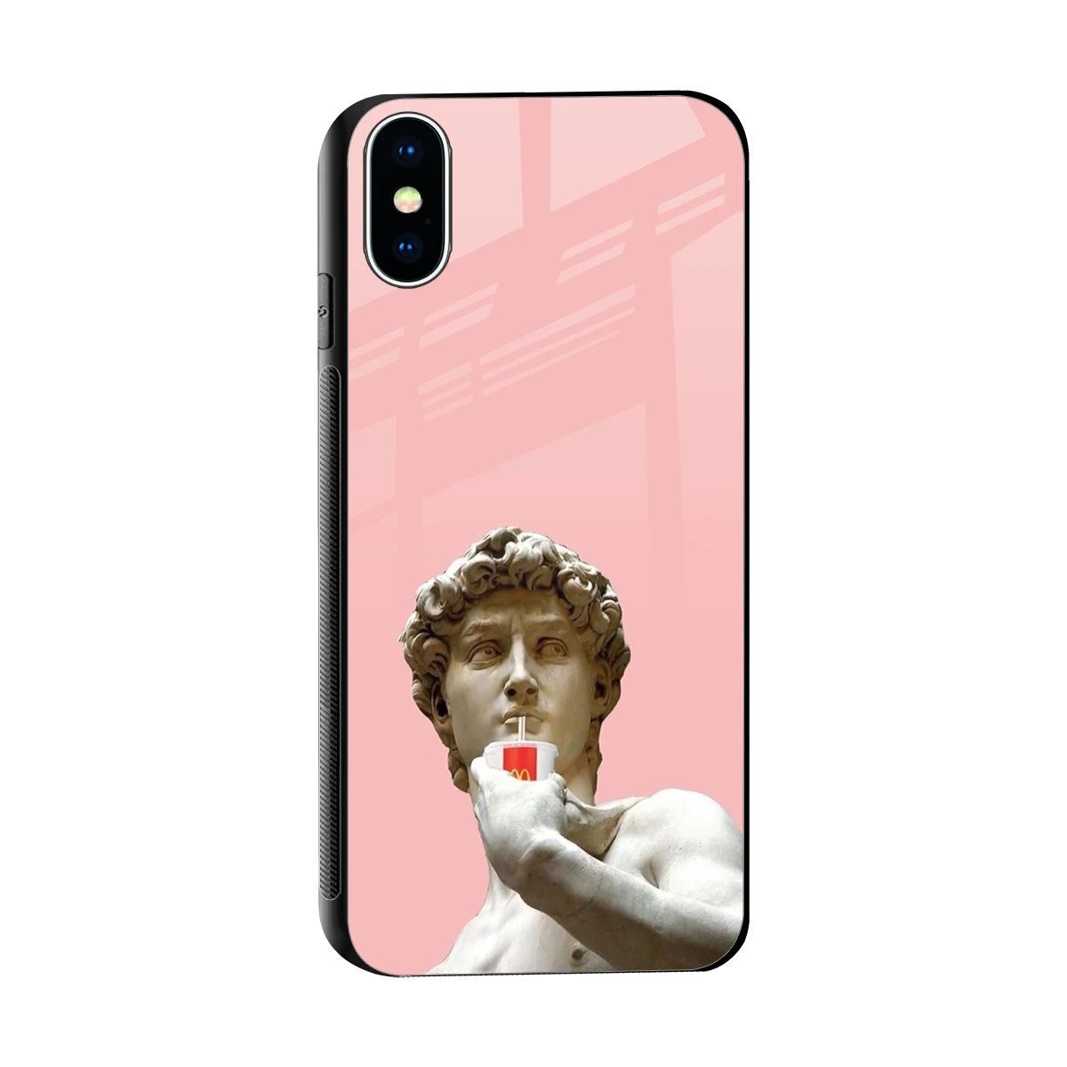 Mc David sleek iphone xs cover with tempered glass back and TPU edges