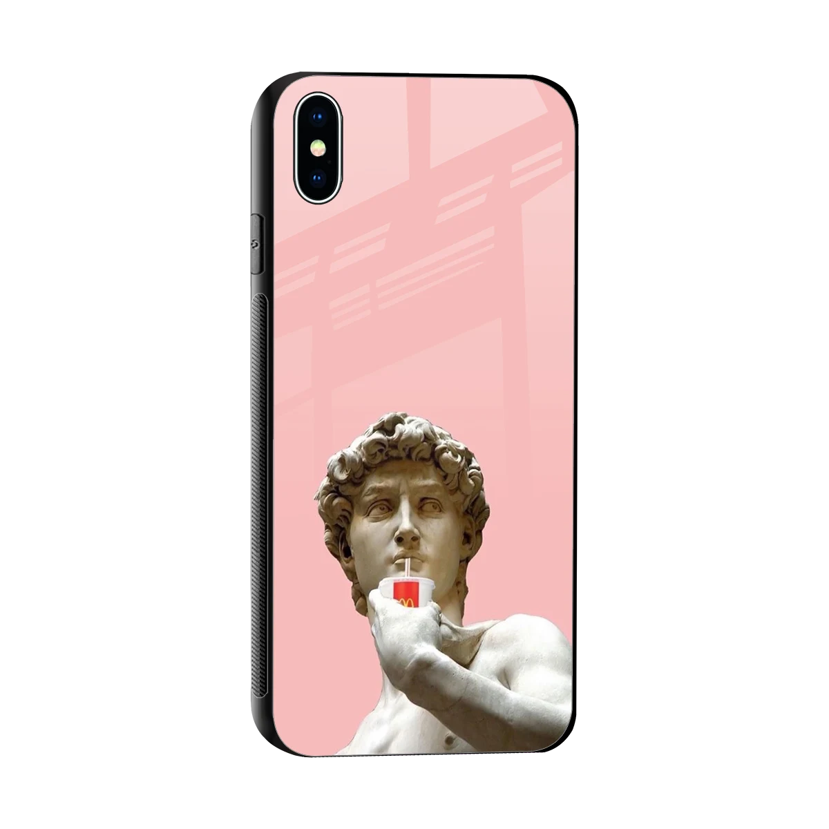 Mc David sleek iphone xs max cover with tempered glass back and TPU edges
