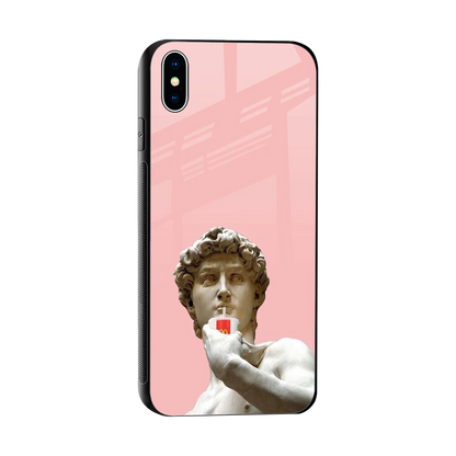 Mc David sleek iphone xs max cover with tempered glass back and TPU edges