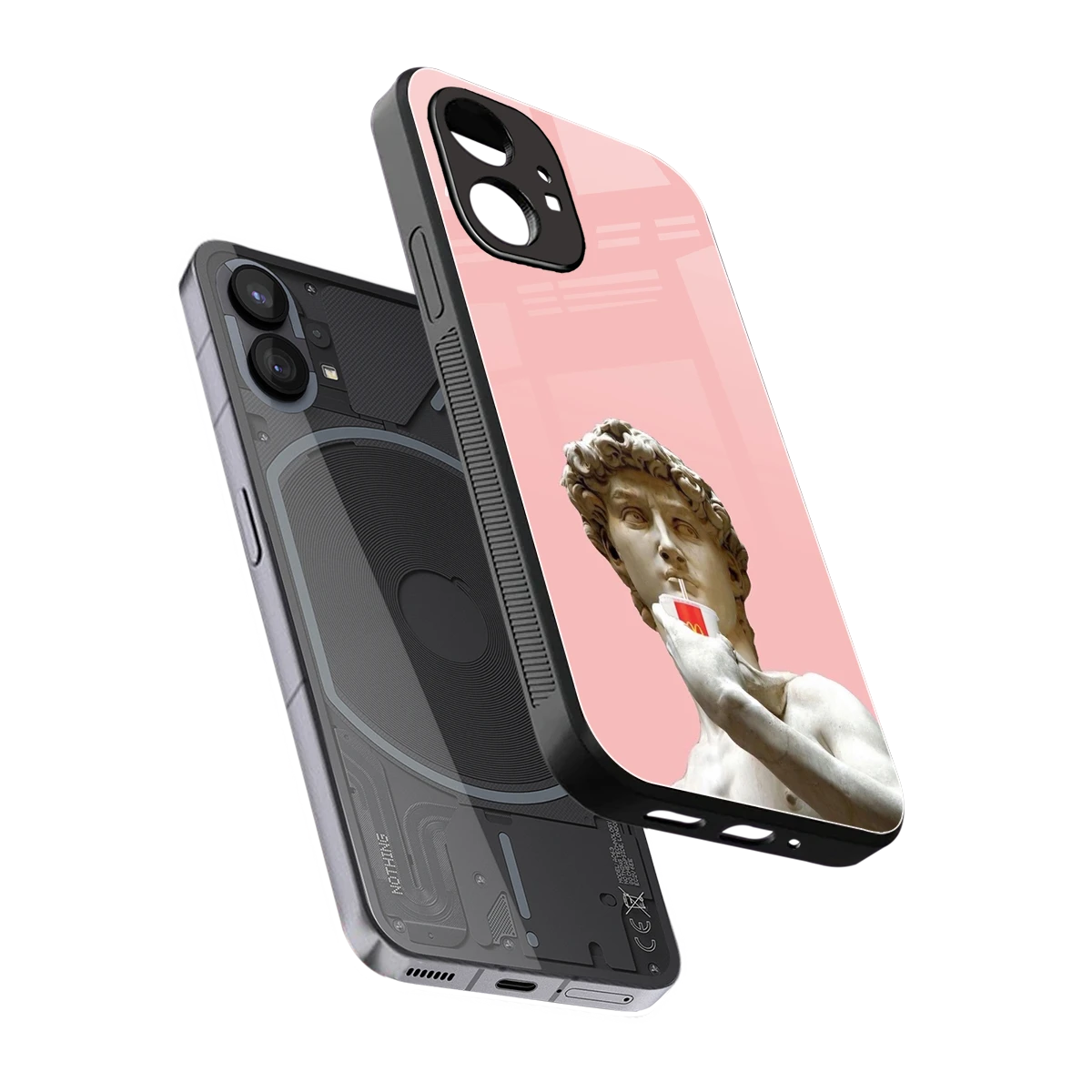 Mc David sleek nothing phone 1 cover with tempered glass back and TPU edges