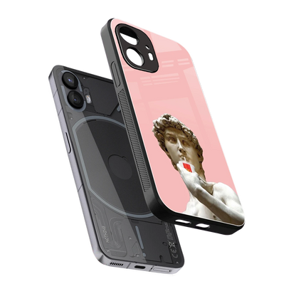 Mc David sleek nothing phone 2 cover with tempered glass back and TPU edges