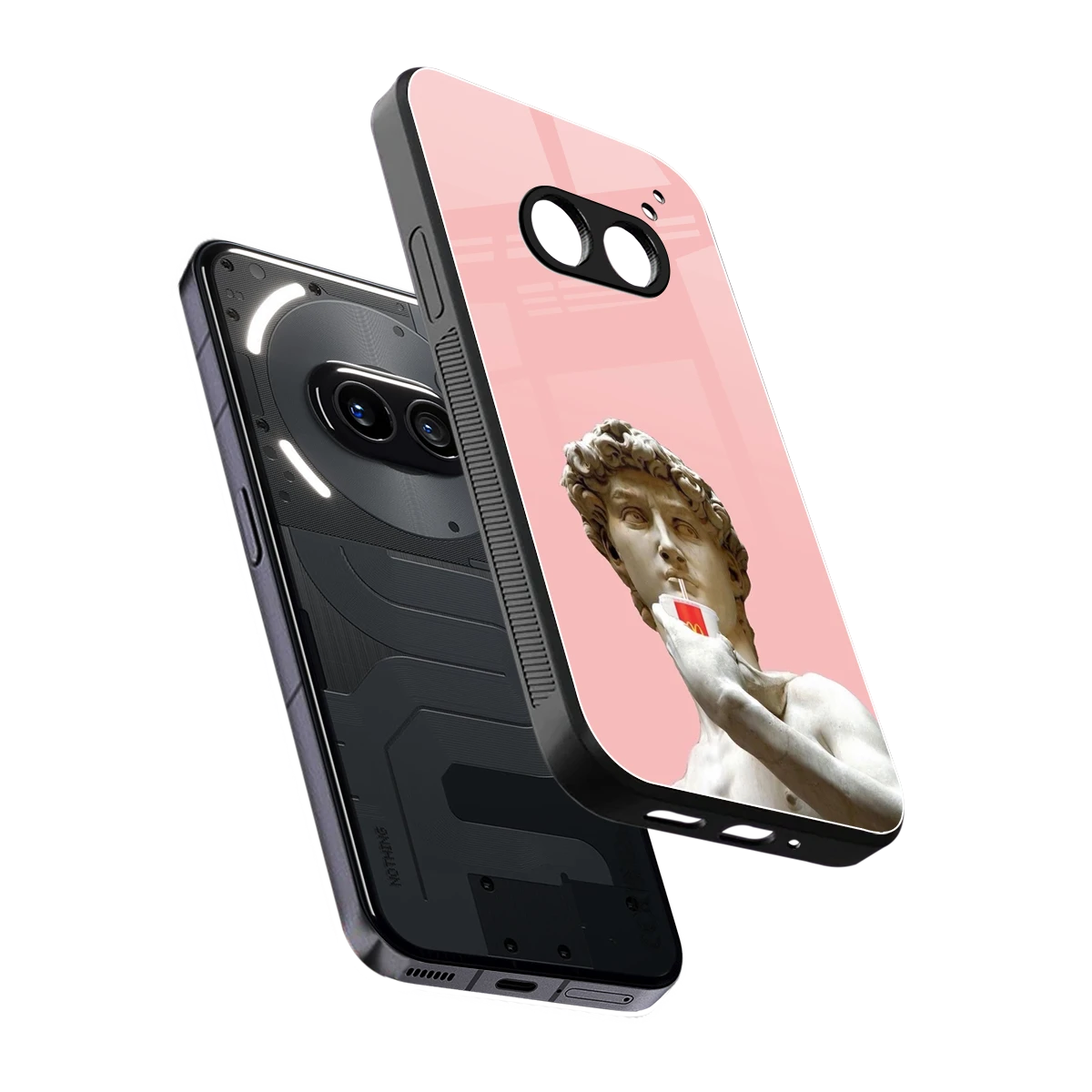 Mc David sleek nothing phone 2a cover with tempered glass back and TPU edges