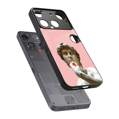 Mc David sleek nothing phone 3 cover with tempered glass back and TPU edges