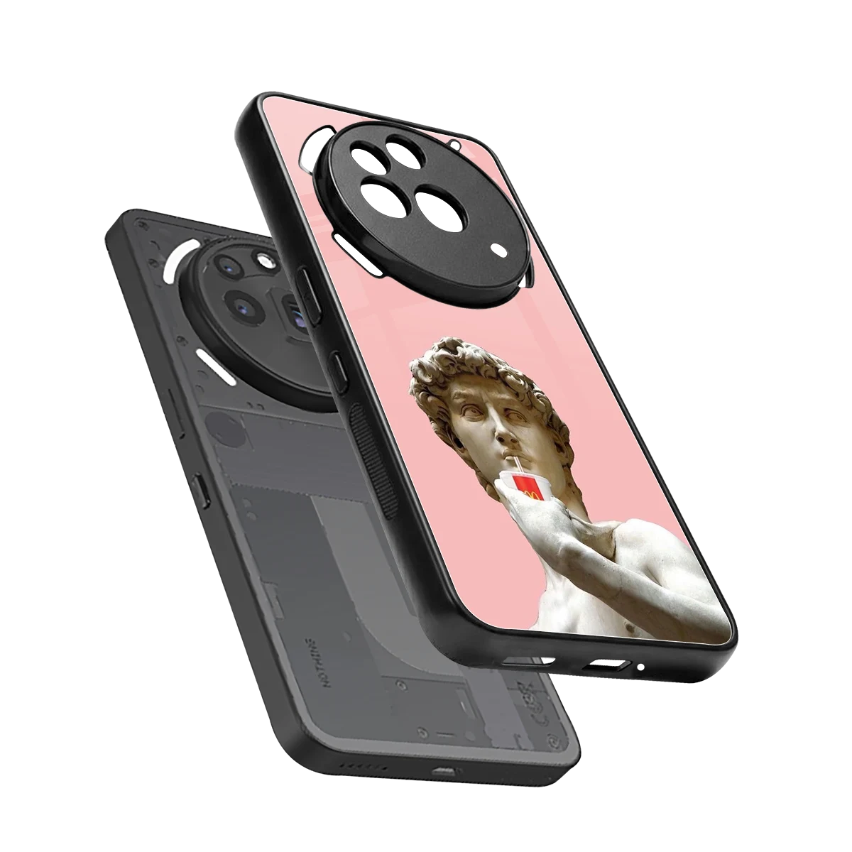 Mc David sleek nothing phone 3a pro cover with tempered glass back and TPU edges