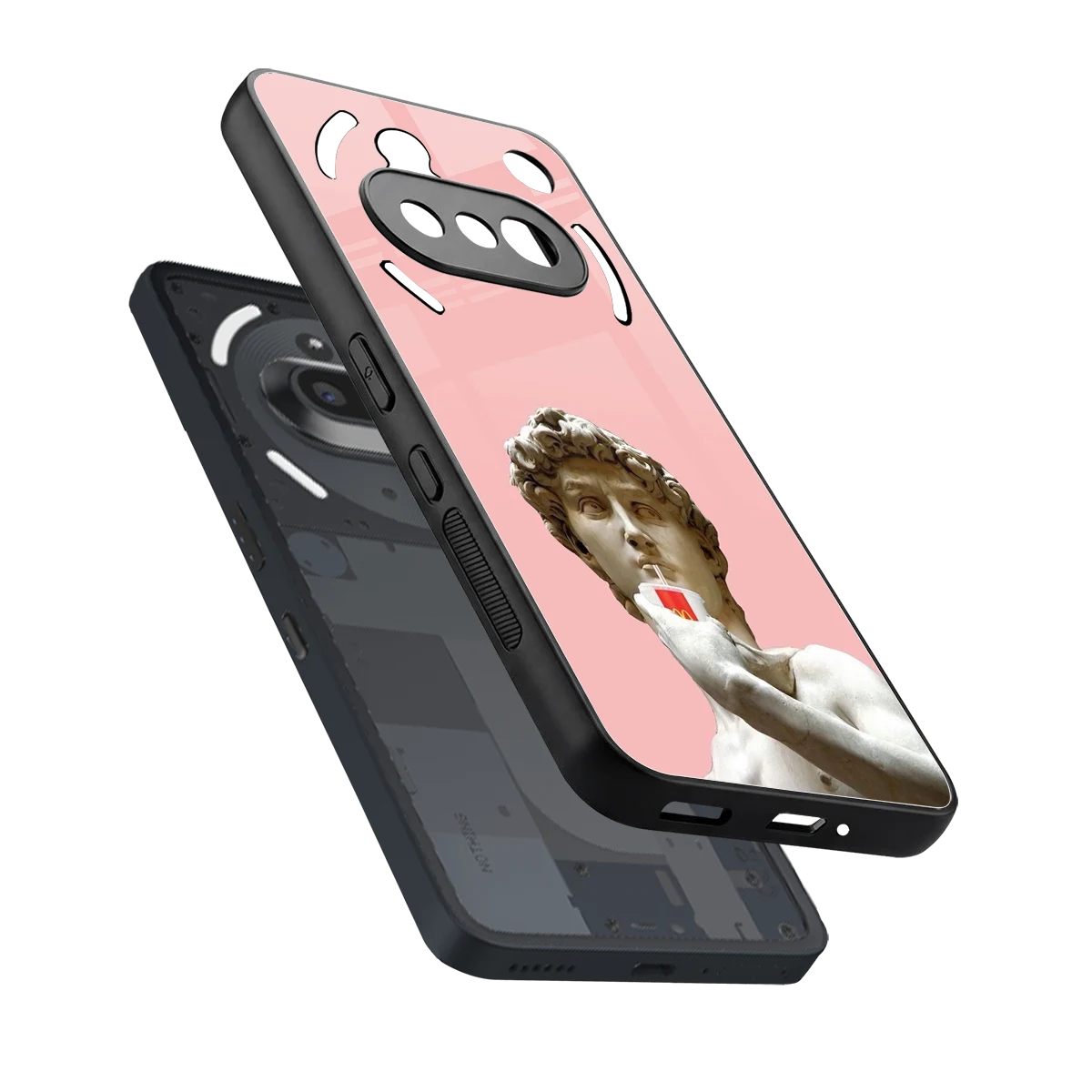 Mc David sleek nothing phone 3a cover with tempered glass back and TPU edges