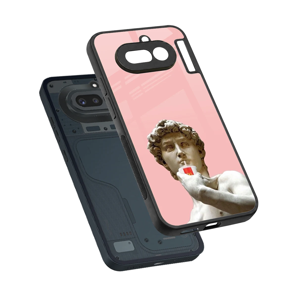 Mc David sleek nothing phone 4a cover with tempered glass back and TPU edges