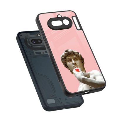 Mc David sleek nothing phone 4a cover with tempered glass back and TPU edges