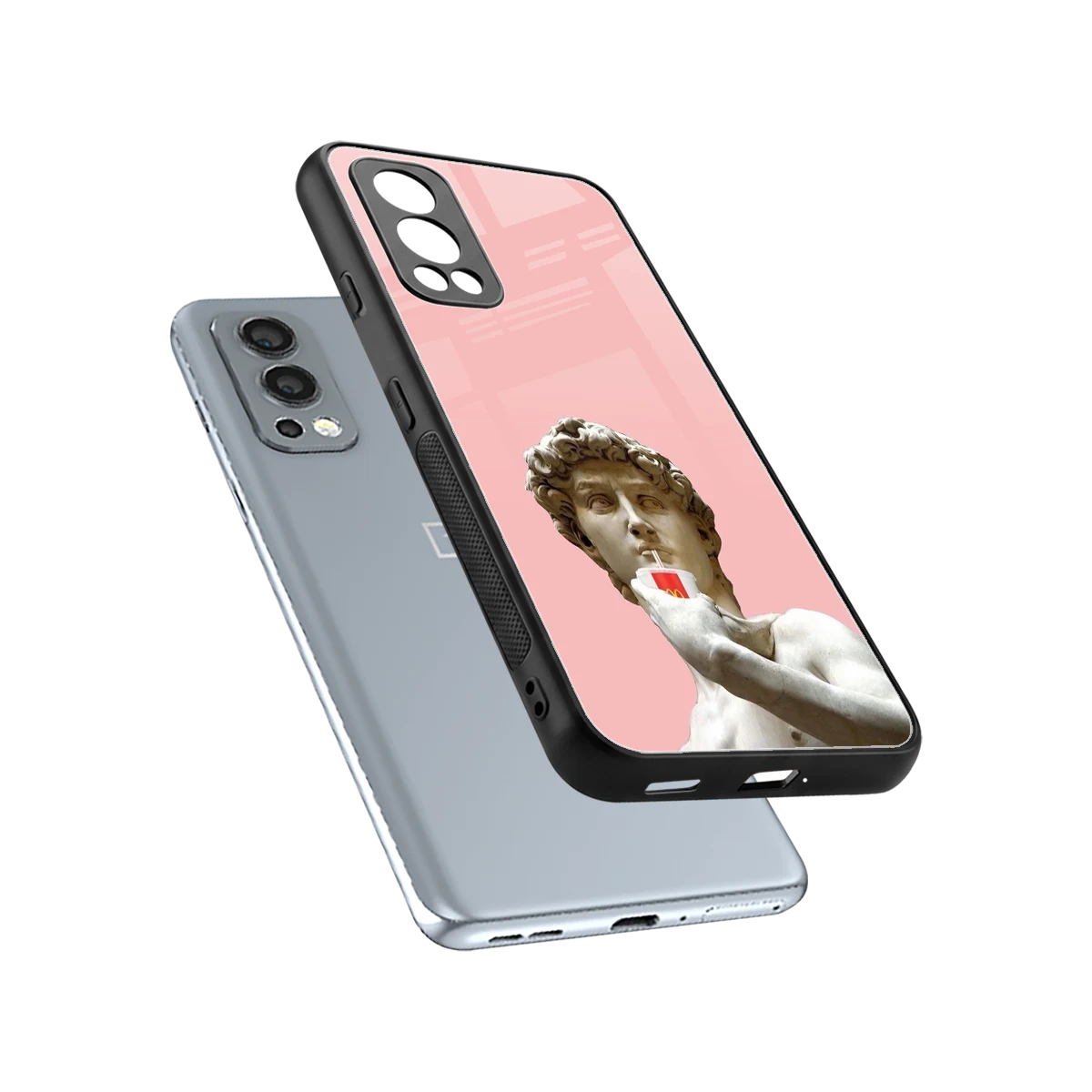 Mc David sleek oneplus nord 2 cover with tempered glass back and TPU edges