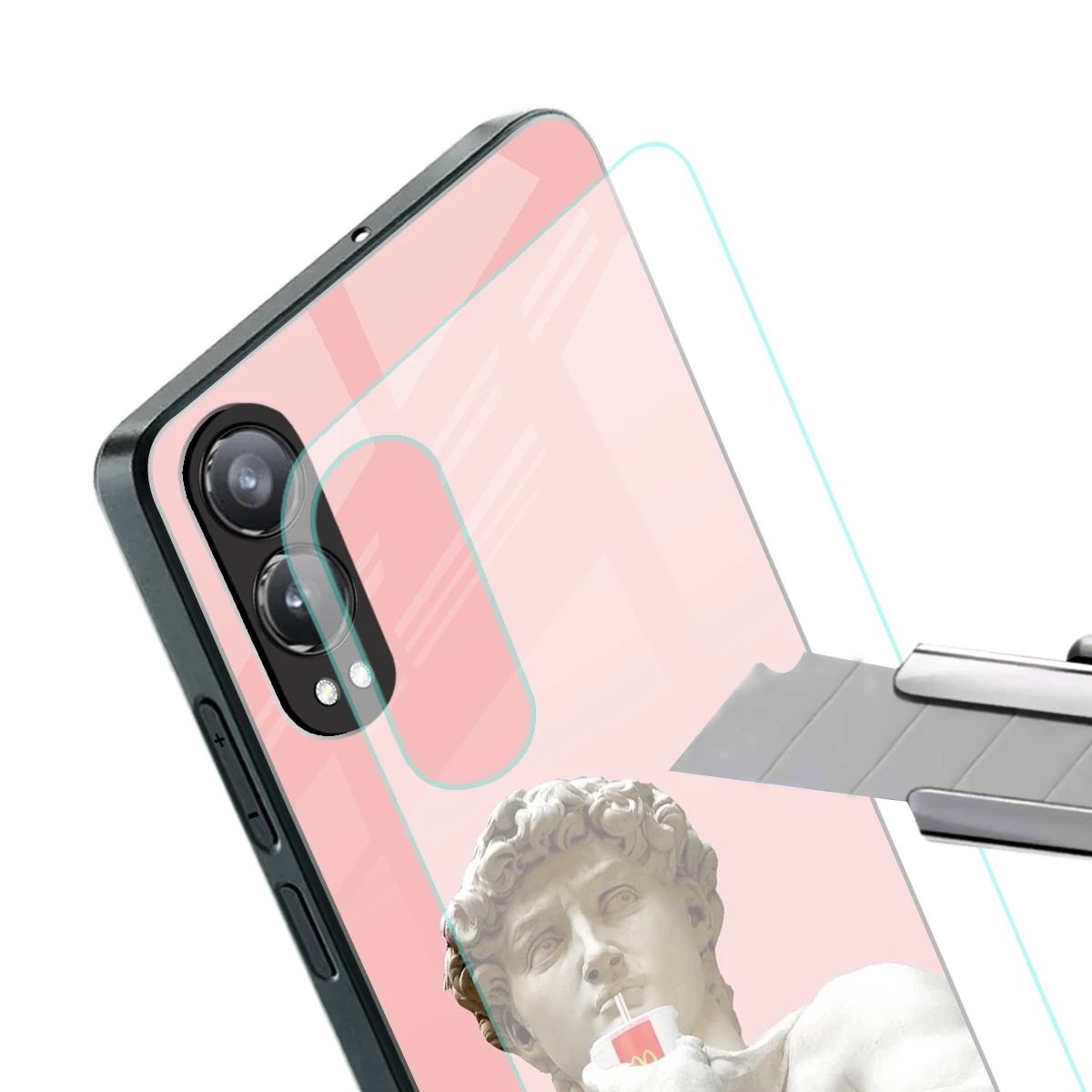 Mc David stylish phone case for oneplus nord ce 4 lite | glossy glass and slim fit