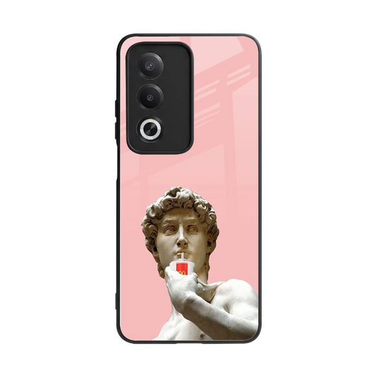 Mc David back phone cover | glass case for oppo a3 pro