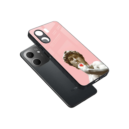 Mc David sleek oppo a5x 5g cover with tempered glass back and TPU edges