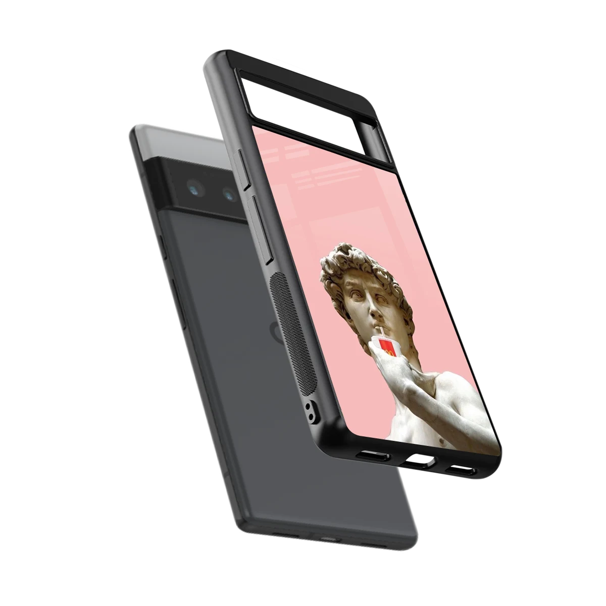 Mc David sleek google pixel 6 pro cover with tempered glass back and TPU edges