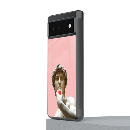 Mc David stylish phone case for google pixel 6a | glossy glass and slim fit