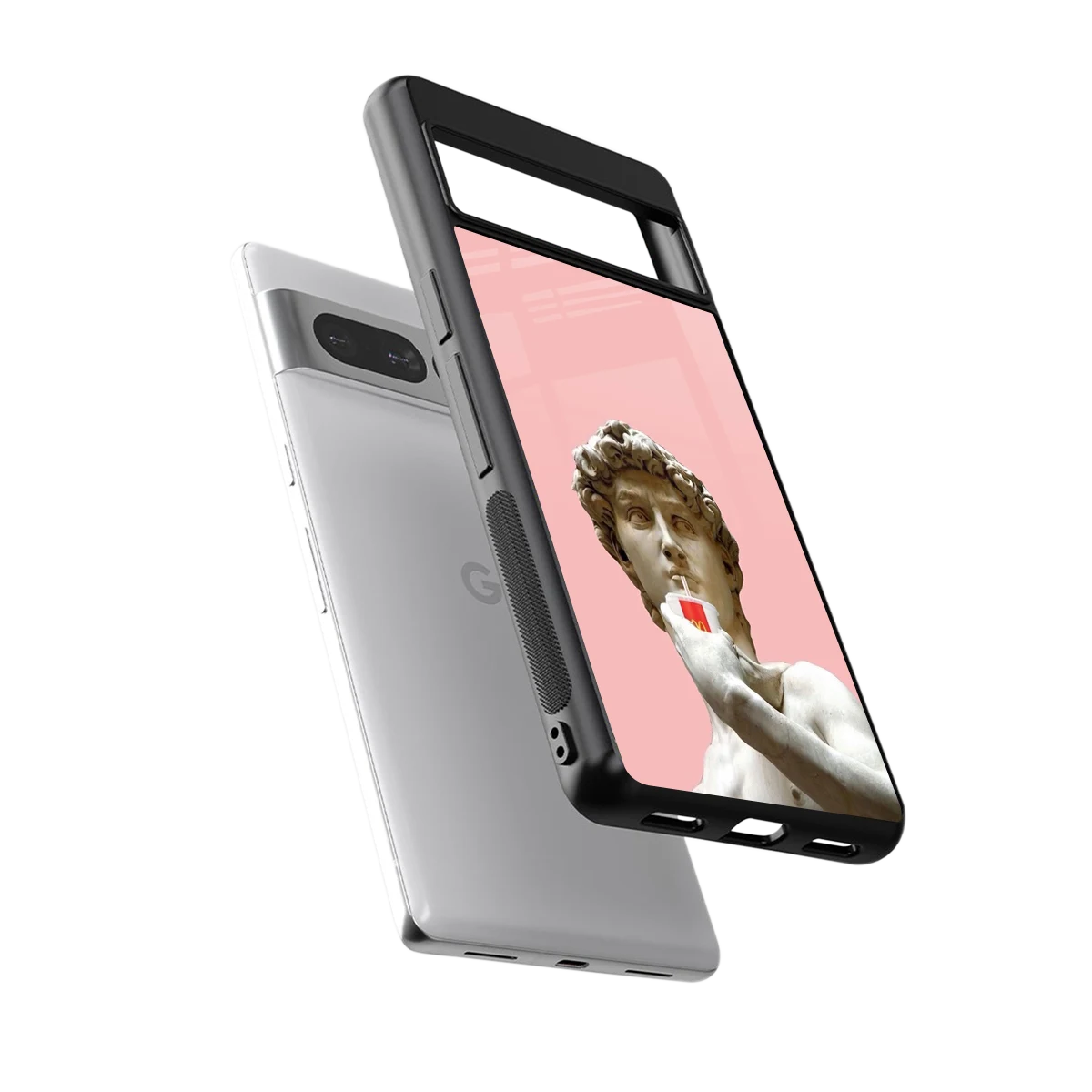 Mc David sleek google pixel 7 pro cover with tempered glass back and TPU edges