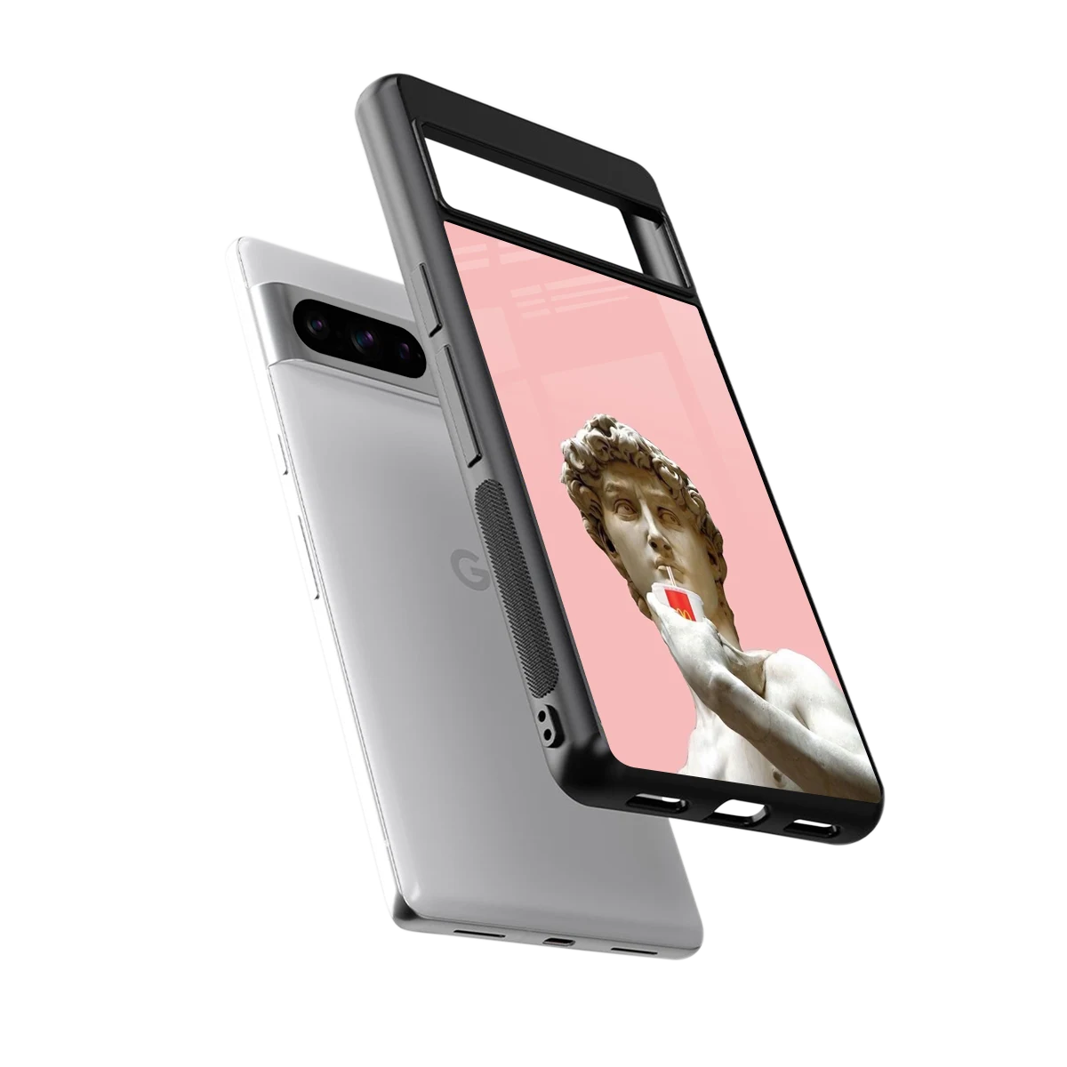 Mc David sleek google pixel 8 pro cover with tempered glass back and TPU edges