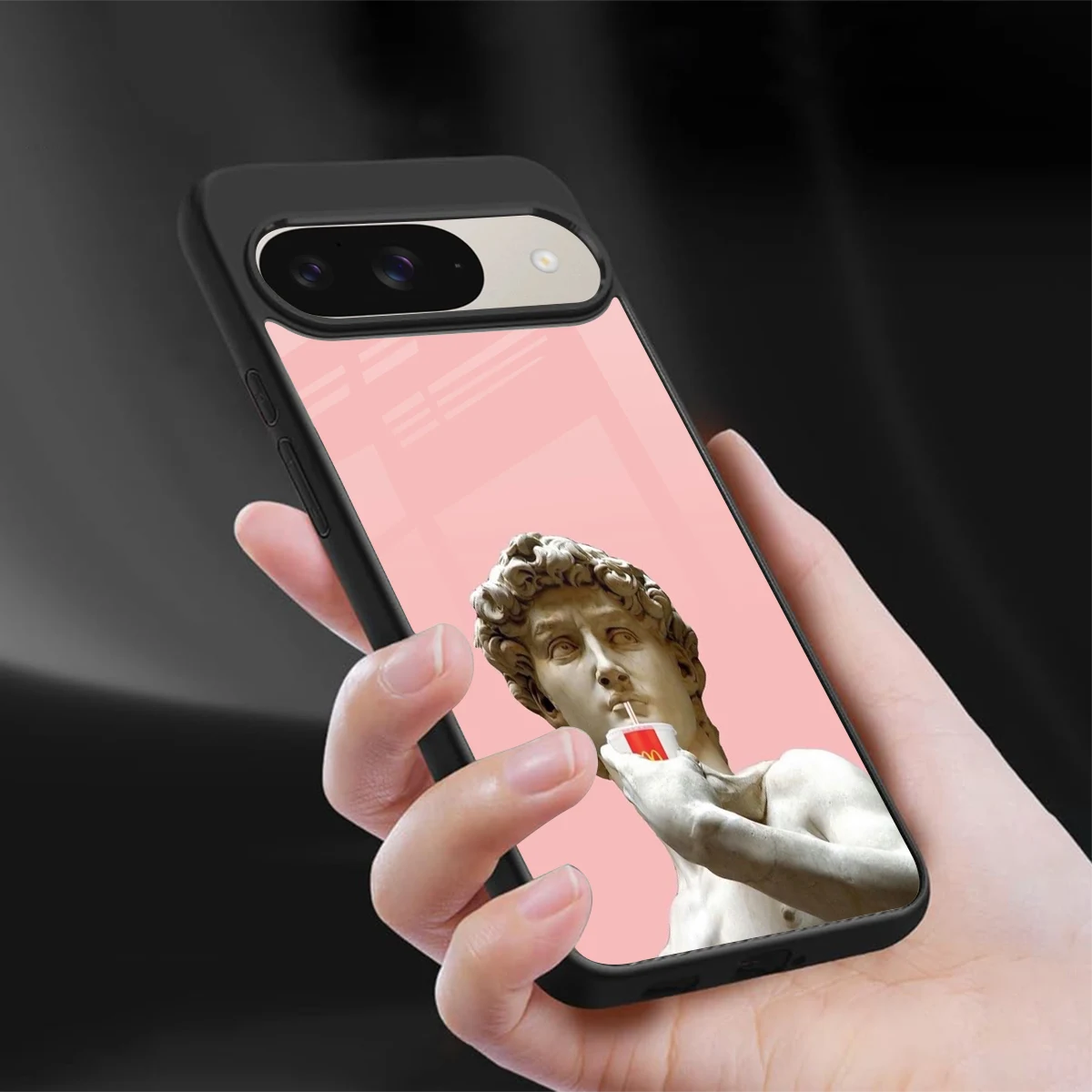 Mc David sleek google pixel 9 cover with tempered glass back and TPU edges