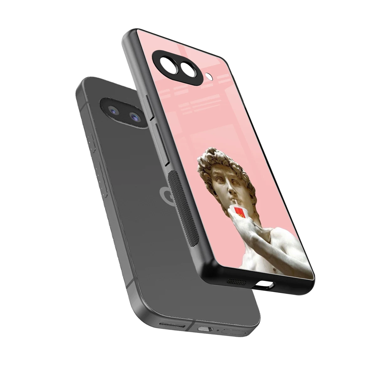 Mc David sleek google pixel 10a cover with tempered glass back and TPU edges