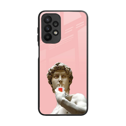 Mc David back phone cover | glass case for samsung galaxy a23