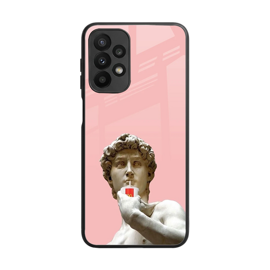 Mc David back phone cover | glass case for samsung galaxy a23