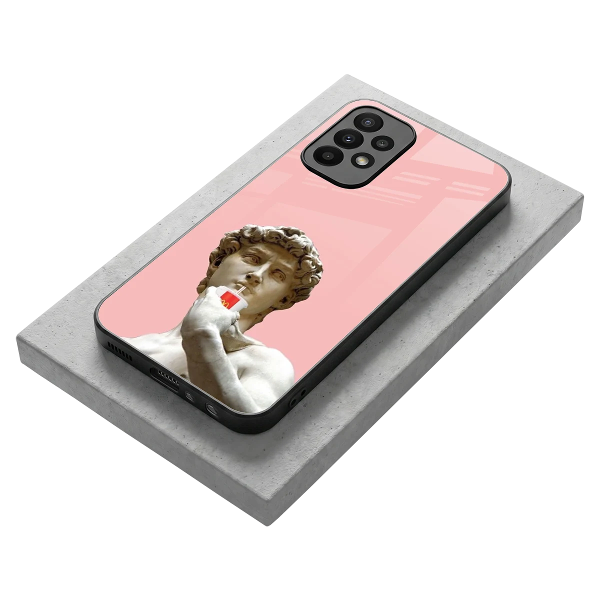 Mc David stylish phone case for samsung galaxy a23 | glossy glass and slim fit