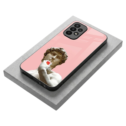 Mc David stylish phone case for samsung galaxy a23 | glossy glass and slim fit