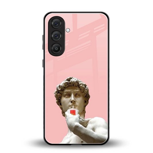 Mc David back phone cover | glass case for samsung galaxy m36 5g