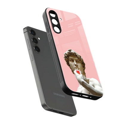 Mc David sleek samsung galaxy a14 5g cover with tempered glass back and TPU edges