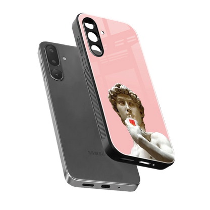 Mc David sleek samsung galaxy m56 5g cover with tempered glass back and TPU edges