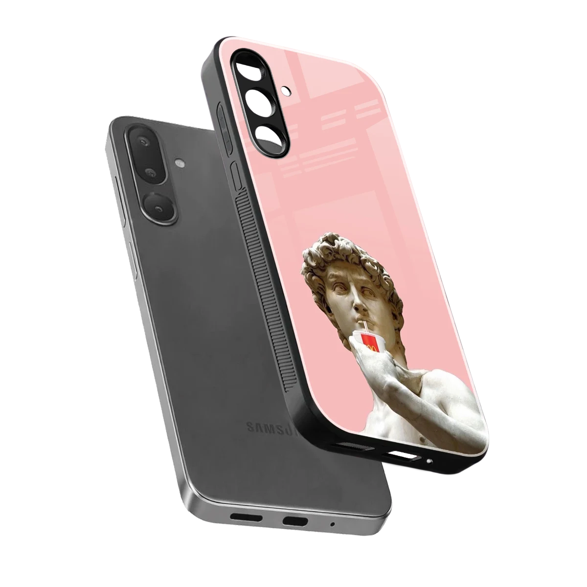 Mc David sleek samsung galaxy m16 5g cover with tempered glass back and TPU edges
