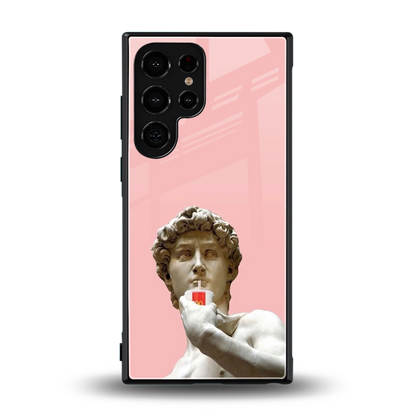 Mc David back phone cover | glass case for samsung galaxy s23 ultra