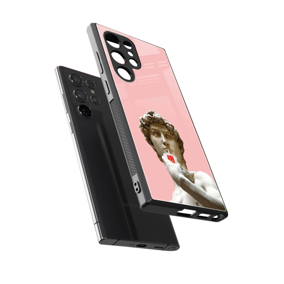 Mc David sleek samsung galaxy s23 ultra cover with tempered glass back and TPU edges