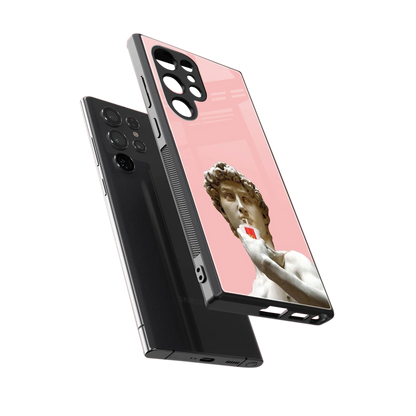 Mc David sleek samsung galaxy s23 ultra cover with tempered glass back and TPU edges