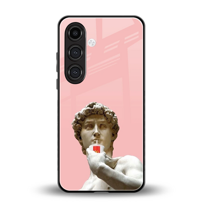 Mc David back phone cover | glass case for samsung galaxy s25 plus
